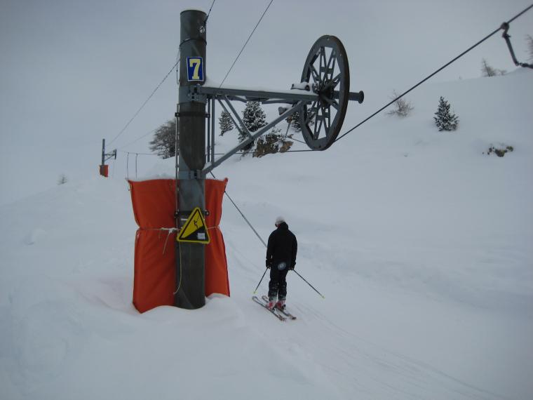 Isola , 30 dcembre. Que de neige (et il y avait des pylnes o c'tait pire!!)!!