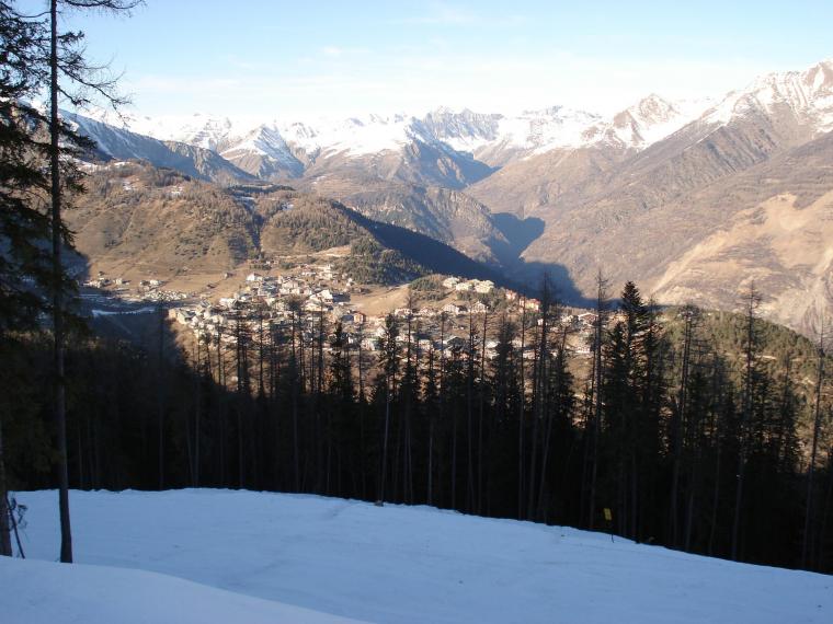 La station d'Auron de la piste du blainon
