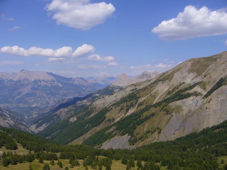 vue sur l'ubaye le dbut des grandes Alpes gographiques