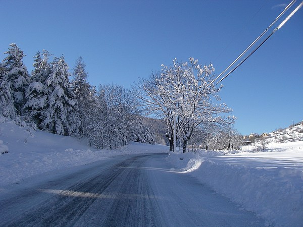 route enneige (la Foux)
