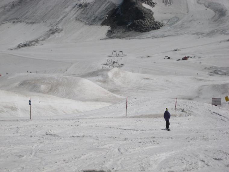 Le glacier a son Half-pipe ouvert toute l'anne!!!